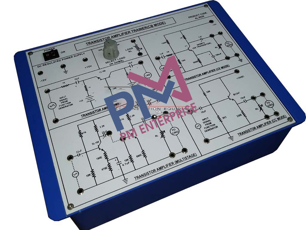 PM-P029 TRANSISTOR AMPLIFIER TRAINER (CC, CB, CE MODE AND MULTISTAGE)