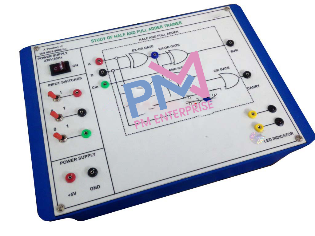 PM-P130 HALF AND FULL ADDER TRAINER USING TTL GATE