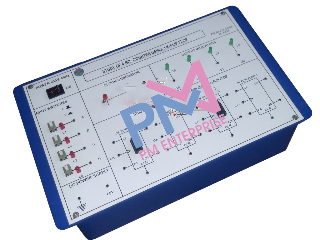 PM-P625 4 BIT COUNTER USING J-K OR D FLIP FLOP TRAINER